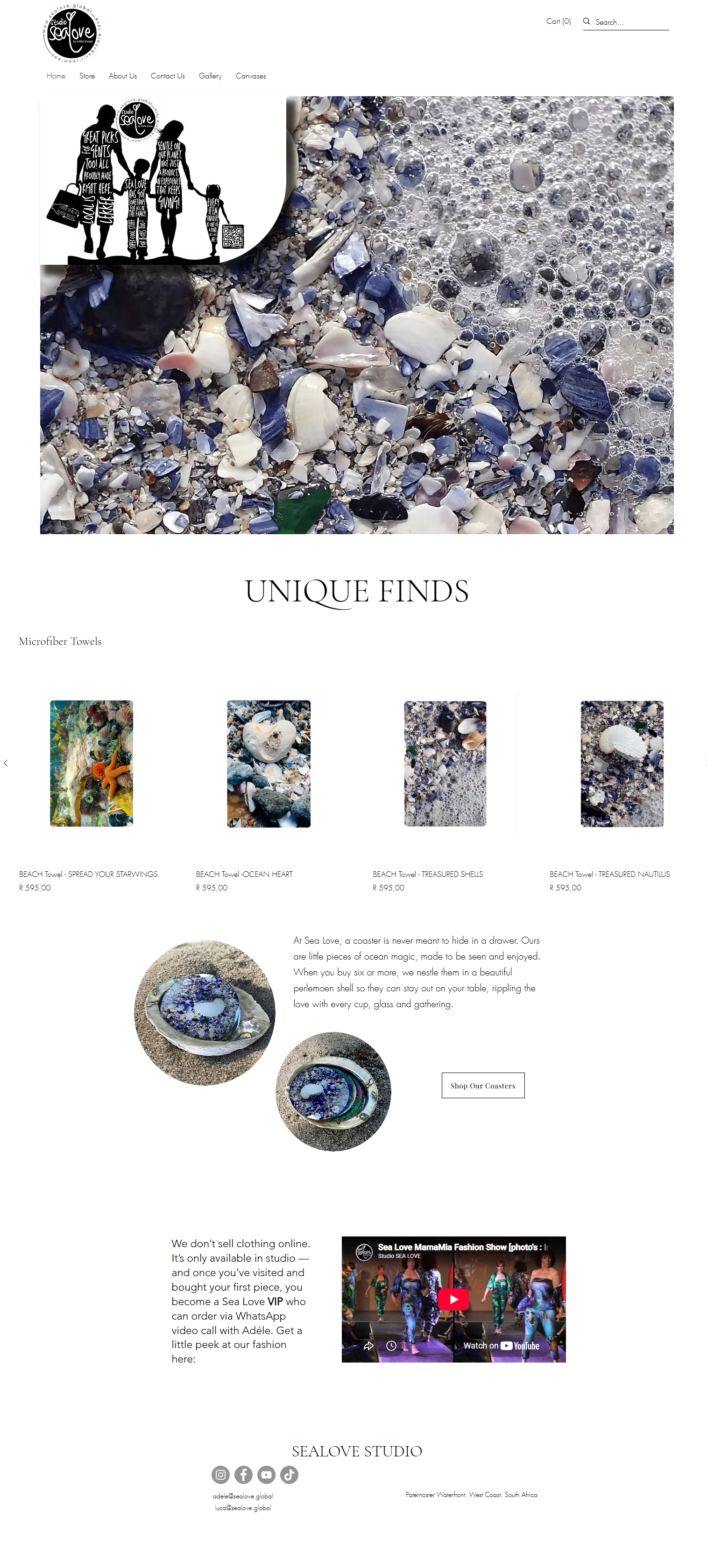 Studio Sealove website home page design